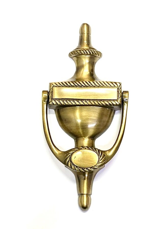 BRASK - Brass Door Knocker (Victorian Design) 6" x 3" | Door Knocker for Main Door, Hotel Door, Main Gates | Heavy Duty Brass Door Knocker with Screws (Antique Brass (Pack of 1)) - Image 1