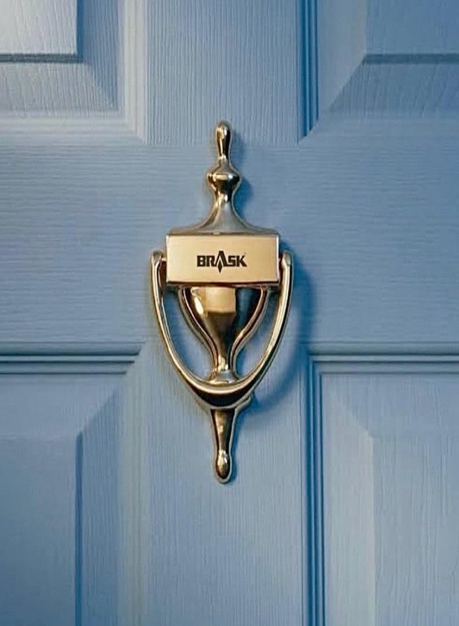 BRASK - Brass Door Knocker (Victorian Design) 6" x 3" | Door Knocker for Main Door, Hotel Door, Main Gates | Heavy Duty Brass Door Knocker with Screws (Antique Brass (Pack of 1)) - Image 5