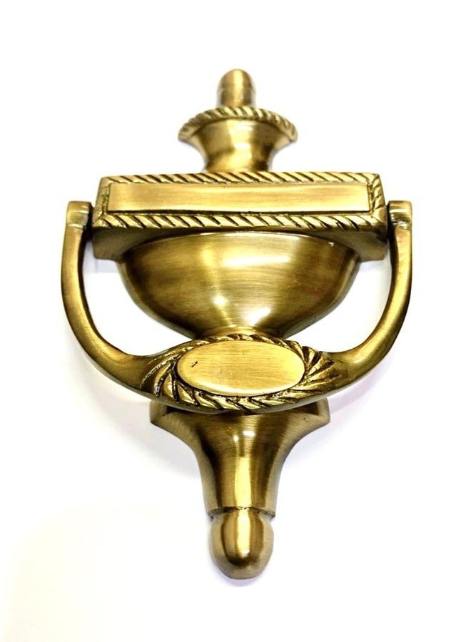 BRASK - Brass Door Knocker (Victorian Design) 6" x 3" | Door Knocker for Main Door, Hotel Door, Main Gates | Heavy Duty Brass Door Knocker with Screws (Antique Brass (Pack of 1)) - Image 2
