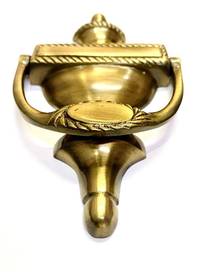 BRASK - Brass Door Knocker (Victorian Design) 6" x 3" | Door Knocker for Main Door, Hotel Door, Main Gates | Heavy Duty Brass Door Knocker with Screws (Antique Brass (Pack of 1)) - Image 3