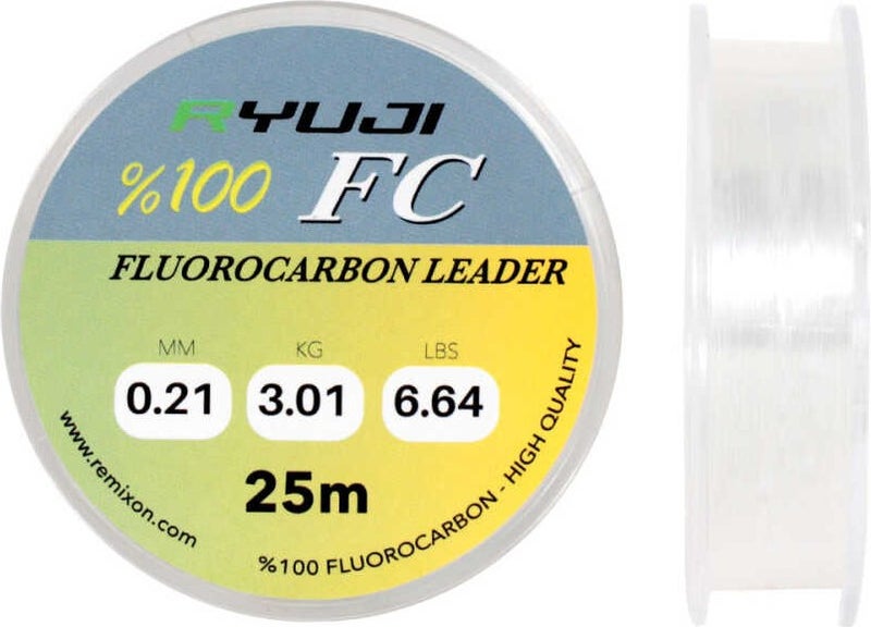 Ryuji - Fluoro Carbon Leader 25M, Fishing Line Standard-0.23 - Image 1