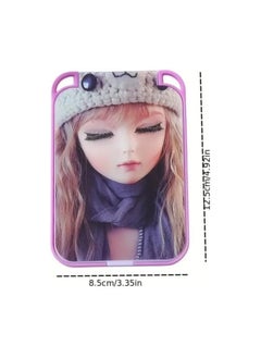 Generic Girl Style Makeup Mirror, Simple Square Folding Portable Mirror for Women Girls  - Image 4