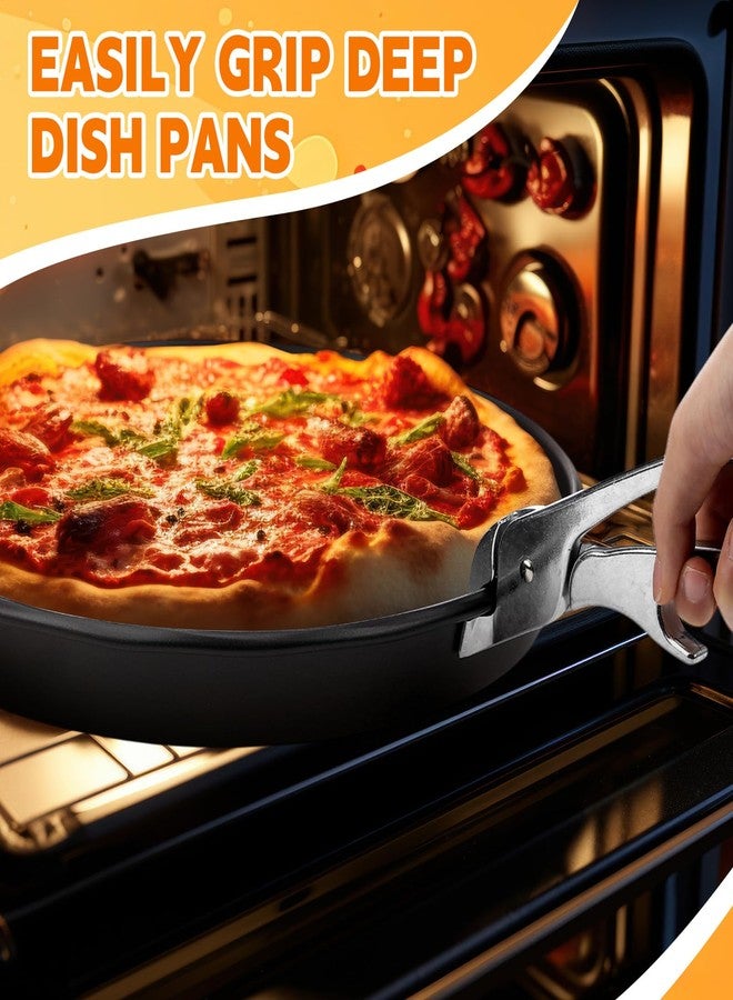 طقم صواني خبز بيتزا دائري عميق من ريلنايف، 3 قطع، مقاس 12 بوصة، يتضمن قالب كيك غير لاصق، مجرفة مربعة، مشبك تثبيت، صينية خبز بيتزا للفرن - Image 5