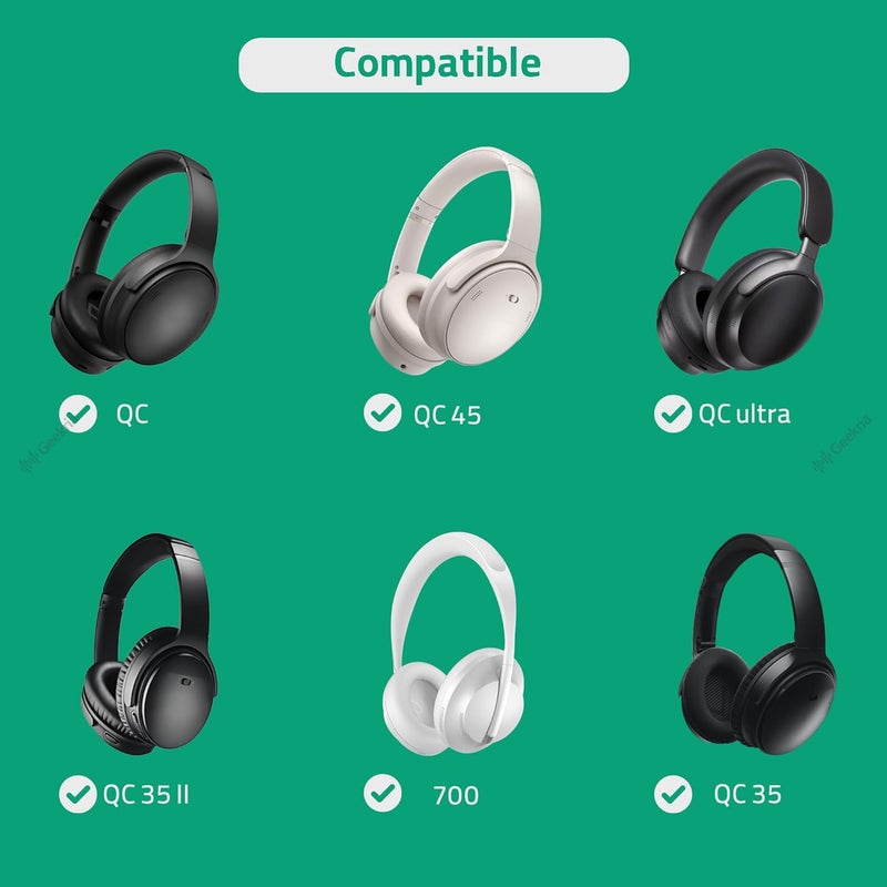 جيكريا كابل صوتي QuickFit متوافق مع سماعات Bose 700 ANC، NC 700، QC 45، QuietComfort 35 II، QC 35، QC 25؛ كابل بديل للتوصيل الصوتي بمقاس 2.5 مم إلى 3.5 مم (طول 4 أقدام / 1.2 متر). - Image 5
