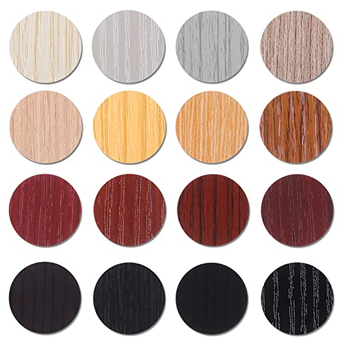 Epakh 864 Pcs Screw Covers Wood Stickers for Furniture 0.83 Inch Screw Hole Stickers Waterproof PVC Cover Caps Adhesive Wood Grain Decals for Holes Wall Cabinets Bookcase Desk(Multi Color) - Image 1