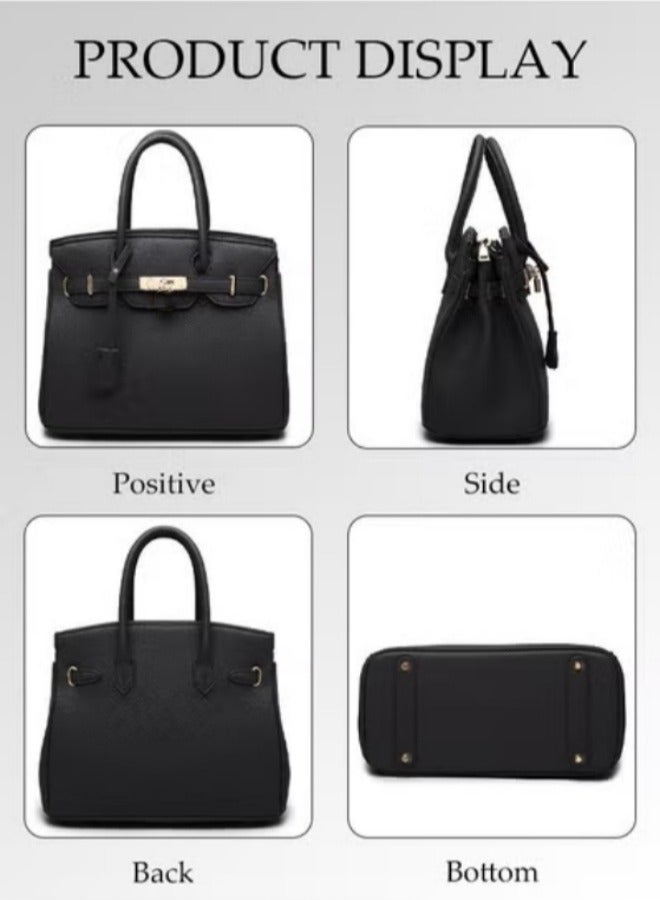 New Women’s Leather Handle Handbag Elegant handbags for women Fashion Tote Bags Faux Leather Shoulder Bag Handbag High-grade Texture Lychee patterned Hand Bag Fashion Light Luxury Portable Practical Bag Retro Shoulder Bag  - Image 5