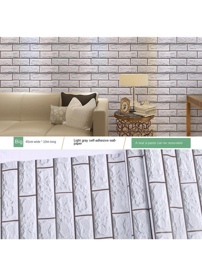 Bluejw Retro Nostalgic Wallpaper Self Adhesive Student Dormitory Wallpaper Waterproof Desk Grey Sticker Industrial Style Wallpaper - Image 1