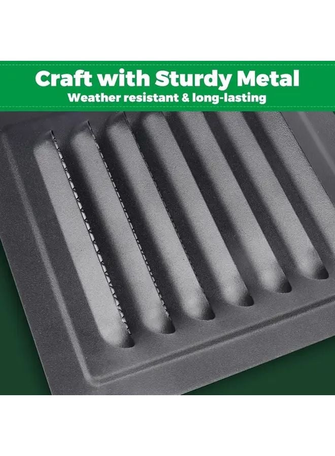 قطعة واحدة من فتحة التهوية المعدنية السوداء مع شبكة مدمجة للمطبخ والمستودع والحمام - Image 3