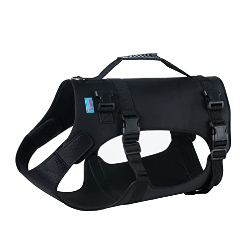 Yrenoer Dog Lift Harness, Rehabilitation Lifts Vest for Dogs, Support & Recovery Sling, Adjustable Breathable Lifting Straps for Old, Joint Injuries, Arthritis, Paralysis Dogs Walk (XL, Black) - Image 2