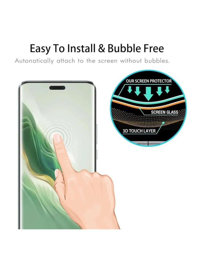general Honor Magic 6 Pro Tempered Glass Screen Protector, 1 Piece 3D Screen Protector with 1 Piece Camera Protector, 9H Hardness Screen Protector, HD Tempered Glass Screen Protector - Image 3