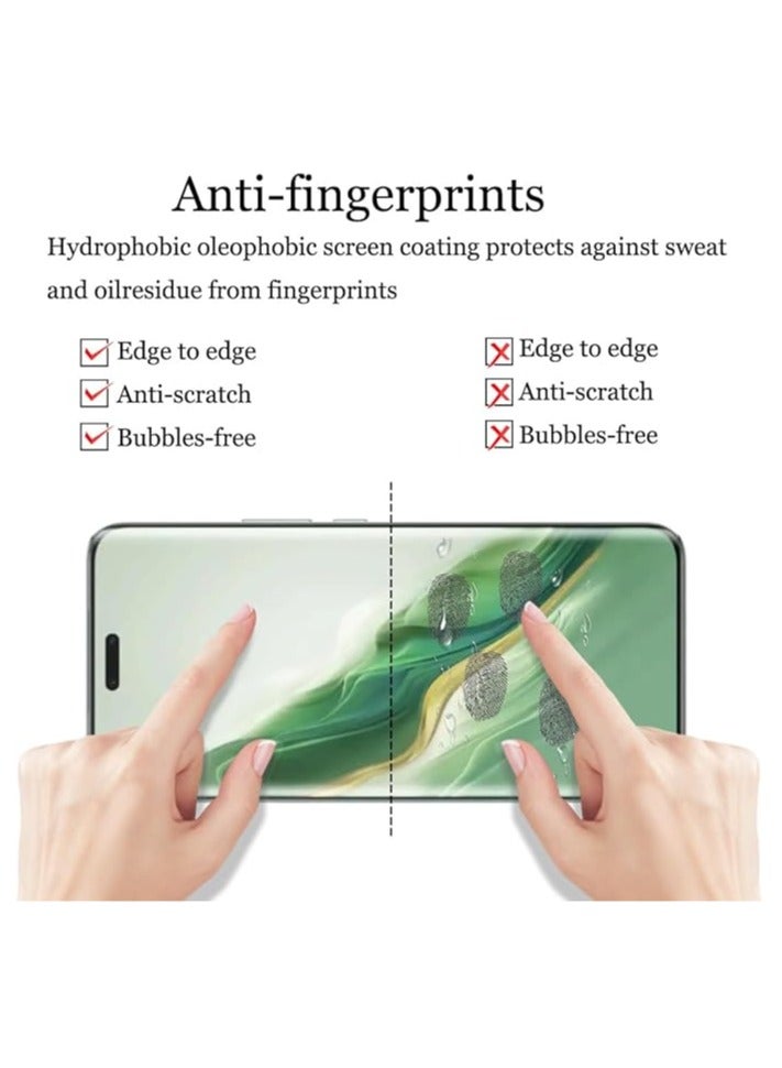 general Honor Magic 6 Pro Tempered Glass Screen Protector, 1 Piece 3D Screen Protector with 1 Piece Camera Protector, 9H Hardness Screen Protector, HD Tempered Glass Screen Protector - Image 2