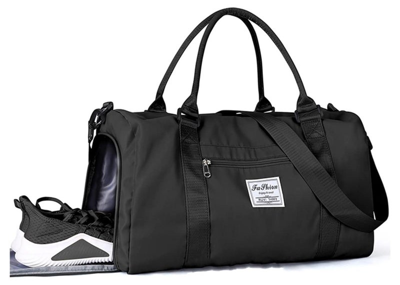 ZERIFAM Gym Bag for Women and Men, Travel Duffel Bag with Shoes Compartment and Wet Pocket, Waterproof Shoulder Weekender Overnight Bag, Sport Gym Tote Bags for Swimming Yoga - Image 1