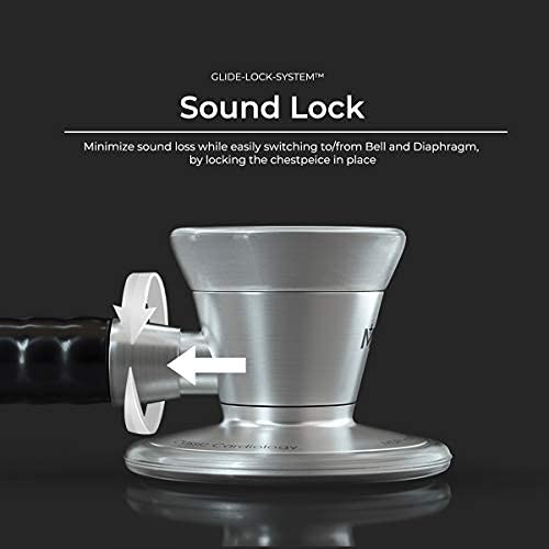 MDF Instruments ستيثوسكوب كارديوولوجي بروكارديل من MDF، إصدار محدود، لون وردي ذهبي، خفيف الوزن، تيتانيوم، للبالغين، ذو رأس مزدوج، أنبوب نمط الفهد الثلجي، رأس صدري وردي ذهبي - MDF797TSLRG - Image 5