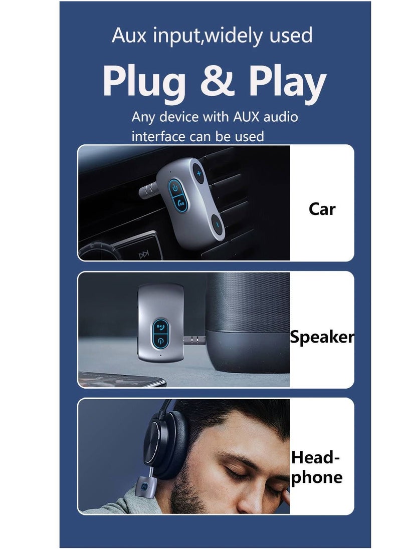 Aux blue-tooth Adapter Car portable hands-free blue-tooth 5.0 audio Transmitter Receivers - Image 3