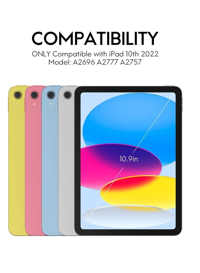 حافظة iPad Air من الجيل الخامس الجيل الرابع 2022/2020 حافظة iPad ذكية مقاس 10.9 بوصة [تدعم Touch ID و Auto Wake / Sleep أسود - Image 3