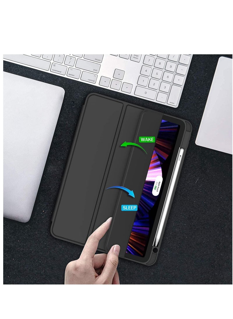 حافظة iPad Air من الجيل الخامس الجيل الرابع 2022/2020 حافظة iPad ذكية مقاس 10.9 بوصة [تدعم Touch ID و Auto Wake / Sleep أسود - Image 5
