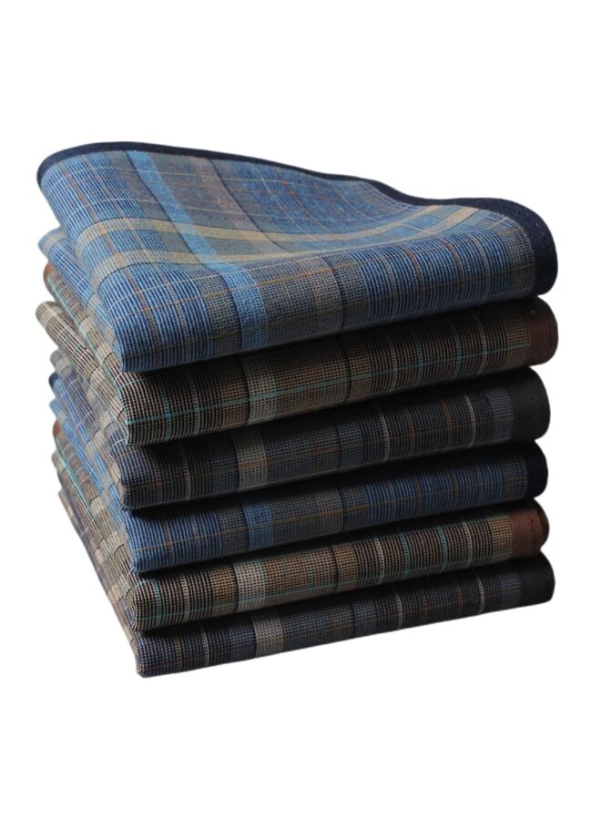 6Pcs Handkerchiefs Men Cotton, Handkerchiefs for Men Cotton Classic Pocket Squares Set, Gift for Men - Image 1