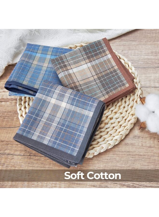 6Pcs Handkerchiefs Men Cotton, Handkerchiefs for Men Cotton Classic Pocket Squares Set, Gift for Men - Image 2