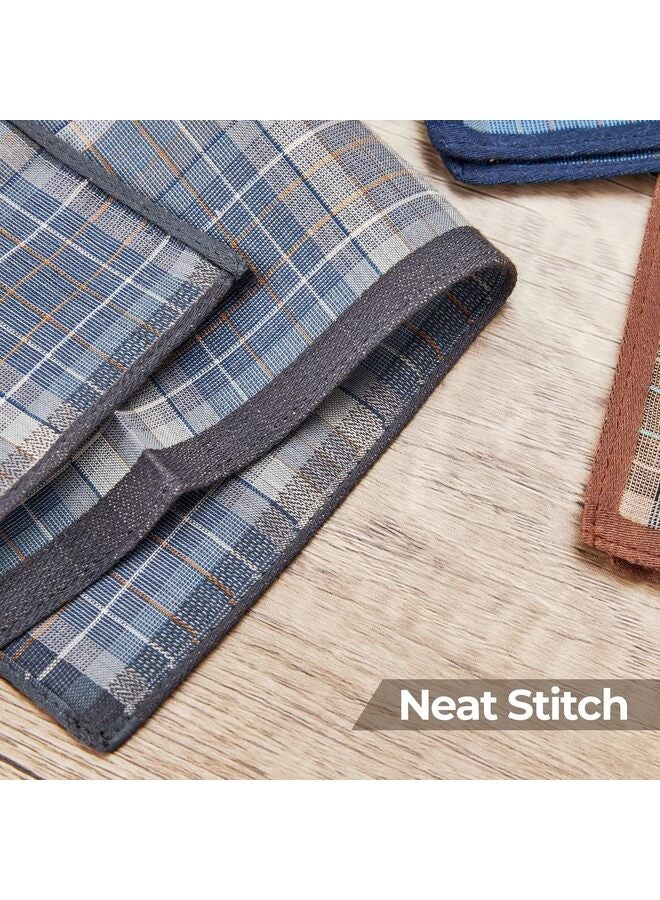 6Pcs Handkerchiefs Men Cotton, Handkerchiefs for Men Cotton Classic Pocket Squares Set, Gift for Men - Image 4
