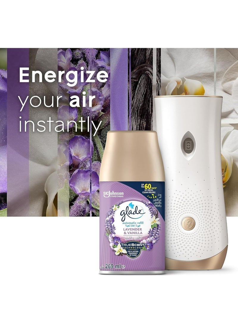 Glade Automatic Spray Holder With Lavender & Vanilla Freshener Upto 60 Days Of Automatic Freshness 269 ML - Image 2