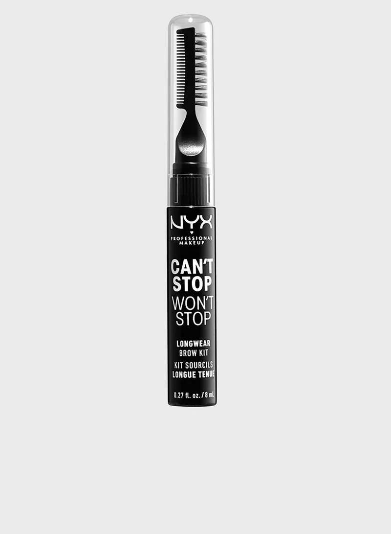 NYX PROFESSIONAL MAKEUP Can't Stop Won't Stop Longwear Brow Kit-Taupe