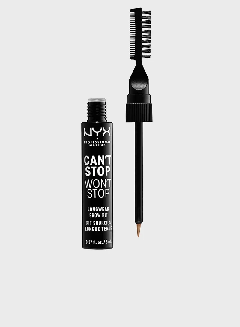 NYX PROFESSIONAL MAKEUP Can't Stop Won't Stop Longwear Brow Kit-Taupe