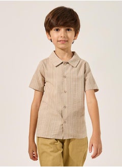 Styli Striped Short Sleeve Shirt  - Image 1