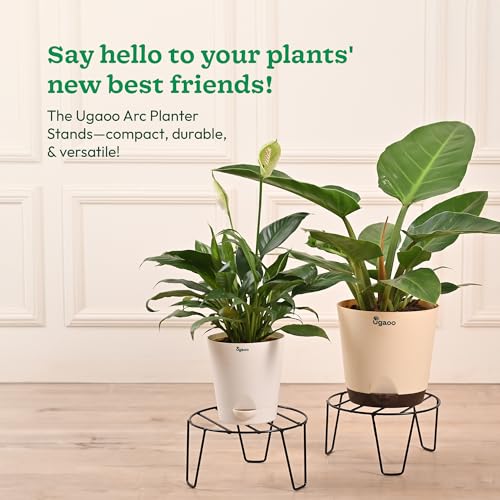 UGAOO Arc Plant Stands for Outdoor Balcony, Round Metal Planter Stand for Balcony, Pot Stand for Outdoor & Indoor Plants, Plant Stand for Balcony Garden – Set of 12 - Image 4