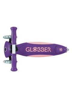 GLOBBER Globber Primo Foldable Plus Lights 3-wheel Kick Scooter Purple  - Image 4
