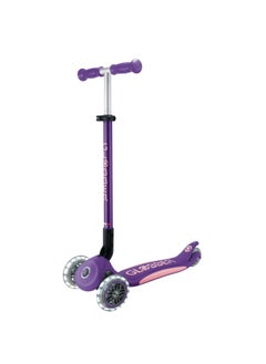 GLOBBER Globber Primo Foldable Plus Lights 3-wheel Kick Scooter Purple  - Image 1