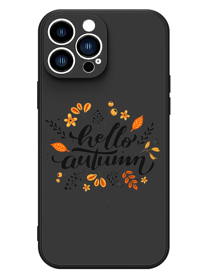 Theodor Protective Slim Fit Case Liquid Silicone Cover with Full Body Protection Anti-Scratch Shockproof Case For iPhone 14 Pro Black  - Hello Camel - Image 1