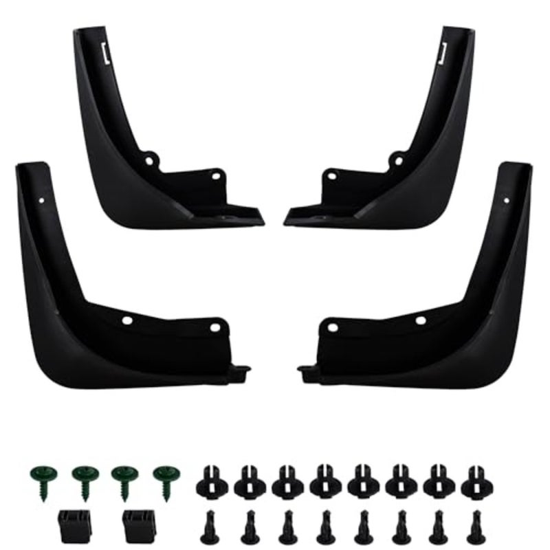 Mud Flaps Customized No-Drill Splash Guards Mudguards with Hardware Front and Rear 4pc Set - Image 1