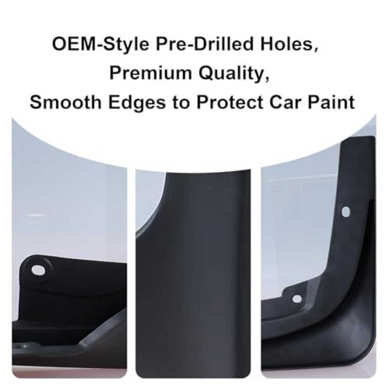 Mud Flaps Customized No-Drill Splash Guards Mudguards with Hardware Front and Rear 4pc Set - Image 4