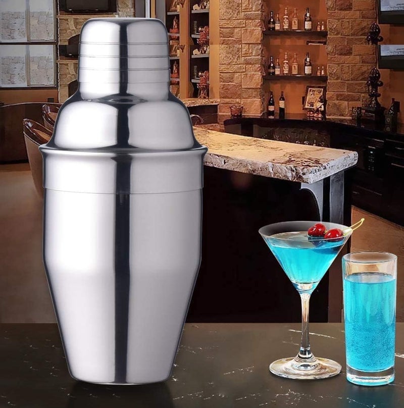 ZORGONS Zrorgons Stainless Steel Cocktail Shaker - Classic Martini Mixer with Built-in Strainer, Perfect for Home Bar or Bartender Gift - Compact and Portable 18oz (550ml) Size for Single Martinis - Image 5