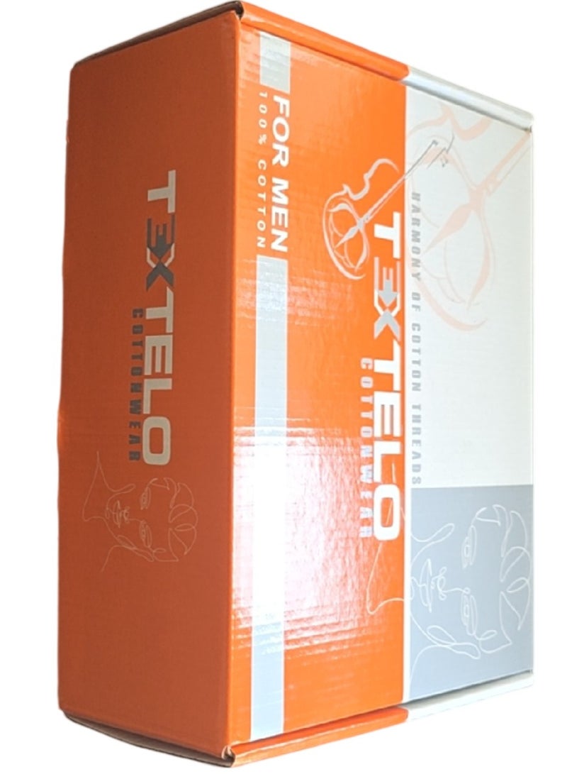 Textelo Pack of 6 Men's Combed Cotton White T-Shirt  Crew Neck Short Sleeve Made in Egypt - Image 3