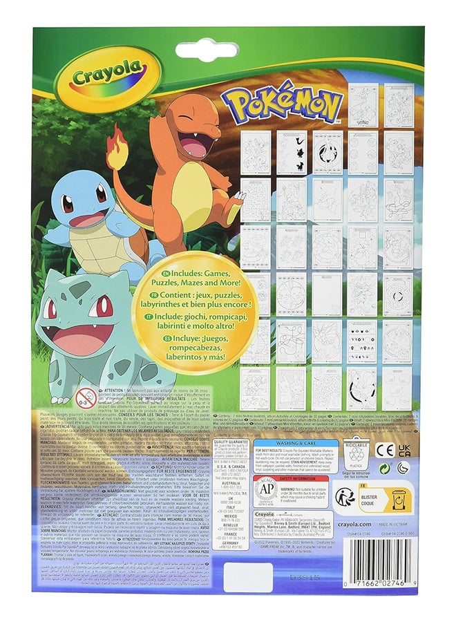 Crayola Pokemon Activities Coloring Book | 32 Pages with 7 Markers Included Featuring All Your Favorite Pokemon Characters Creative Fun at Home and On-the-Go | Ages 3+ - Image 4