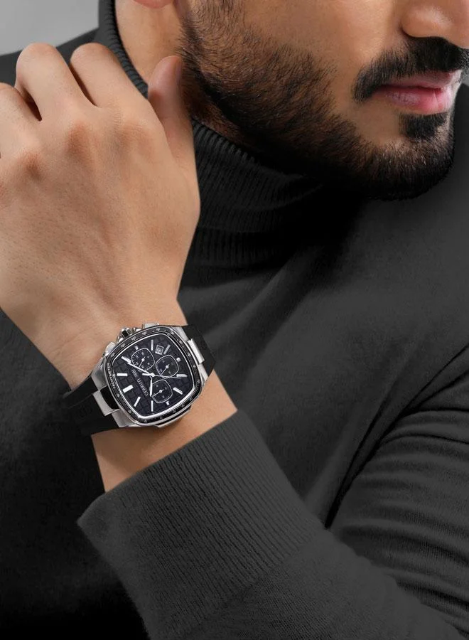 CERRUTI 1881  Cerruti 1881 Gents Stainless Steel Black Matt Dial Watch for Men | Best Price UAE