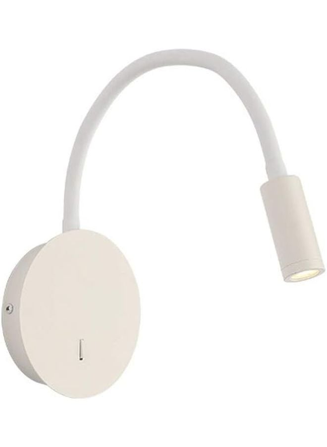 Modern White 6000k LED Wall Sconce Gooseneck Reading Light For Bedroom Living Room Study - Image 1