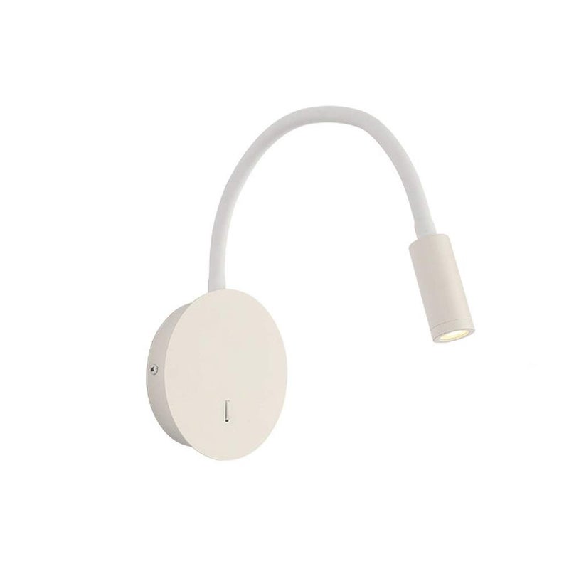 Modern White 6000k LED Wall Sconce Gooseneck Reading Light For Bedroom Living Room Study - Image 2