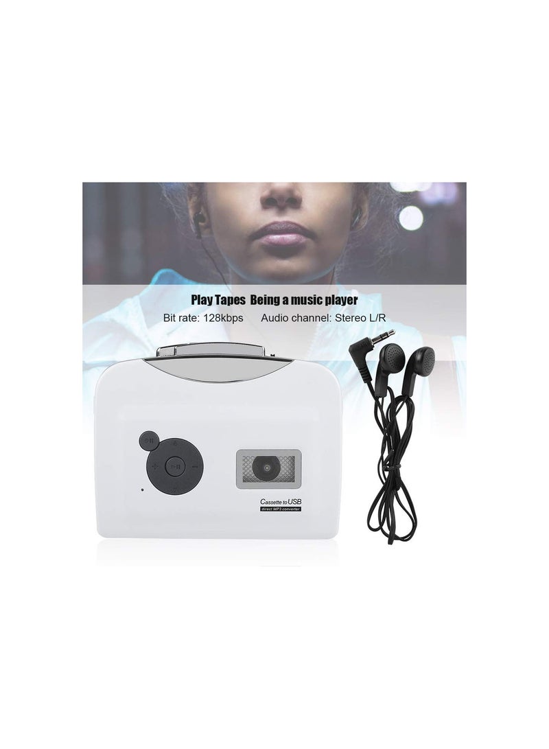GGOOT Portable Cassette Tape to MP3 Converter, USB Flash Drive Audio Music Player, Converter Tape to USB Flash in MP3 Format, No Computer Required - Image 2