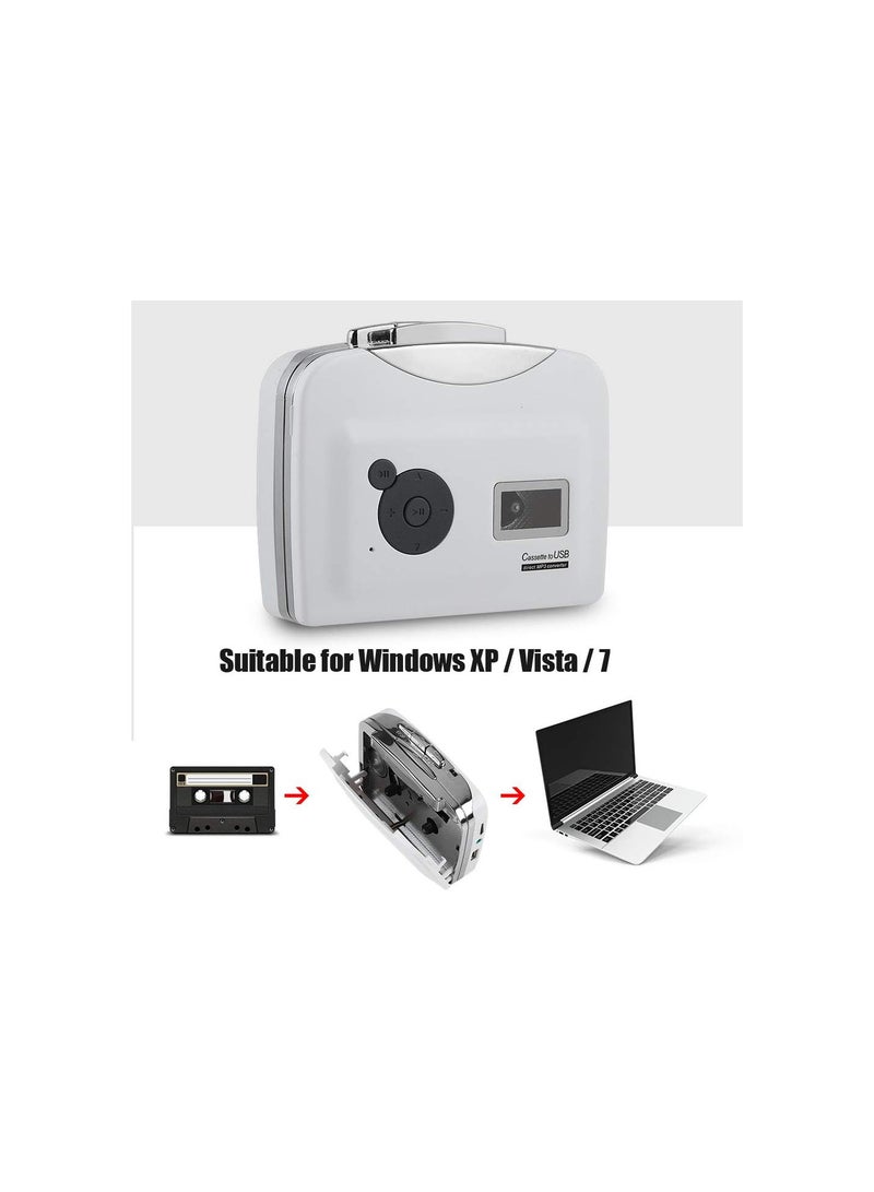 GGOOT Portable Cassette Tape to MP3 Converter, USB Flash Drive Audio Music Player, Converter Tape to USB Flash in MP3 Format, No Computer Required - Image 4