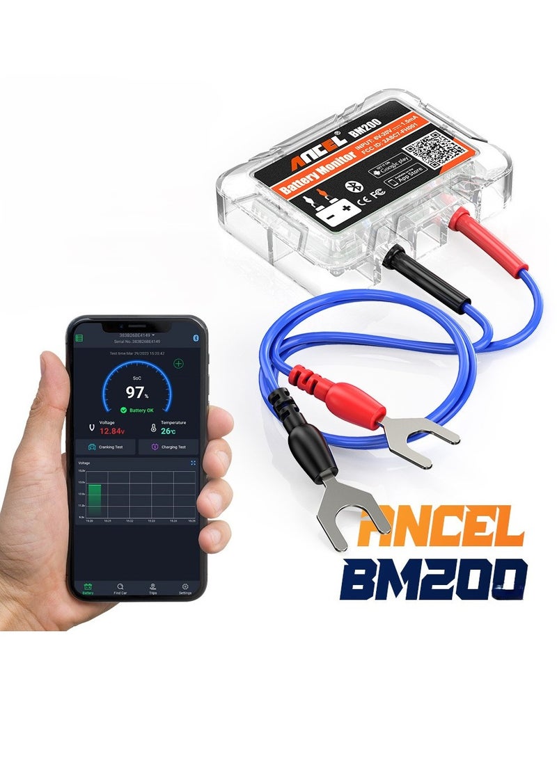 Ancel BM200 12V Battery Monitor Wireless Bluetooth Car Battery Health APP Monitoring Battery Tester Tools For Android IOS - Image 2