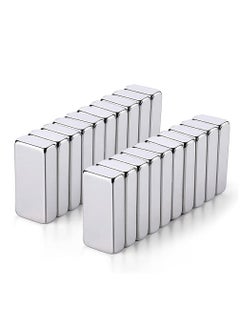 SYOSI Powerful Neodymium Magnets 20 Pack Super Strong Waterproof Neodymium Bar Magnets Strong Permanent Rare Earth Magnets for Fridge DIY Building Scientific Craft and Office Magnets 20x10x3mm  - Image 1