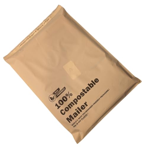 SECUREMENT Eco-Friendly Compostable Courier Bags/Packing Bags/Envelopes, Starch-Based Polymers, 50-55 Microns, Waterproof,CPCB Licensed (8x10, 50) - Image 5