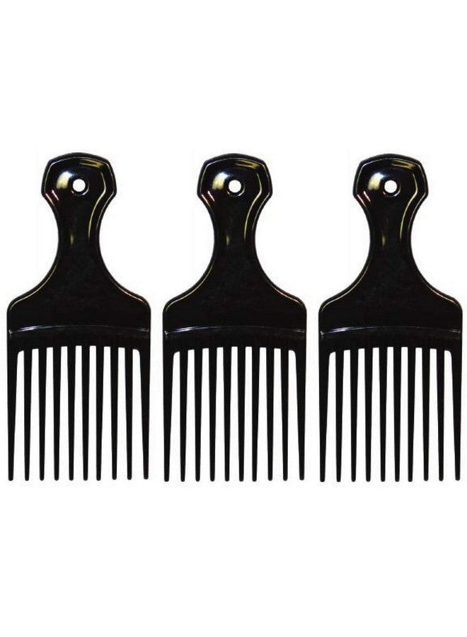 Comfort Axis مشط بلاستيكي صغير ومشط شعر 3 عبوات باللون الأسود - Image 3