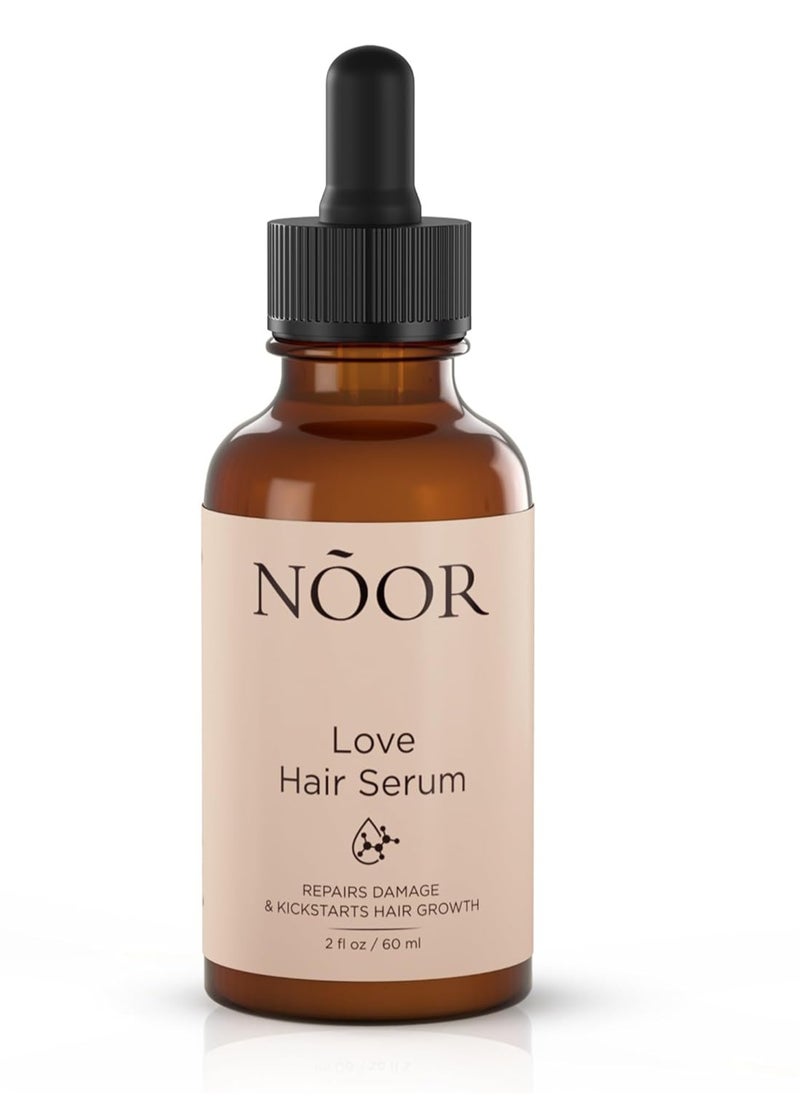 Noor NOOR HAIR Growth Serum From African Olives, for Women and Hair Loss Treatment for Frizzy and Damaged, For Thicker and Healthier- Natural Vitamins Argan Oil  - Image 1