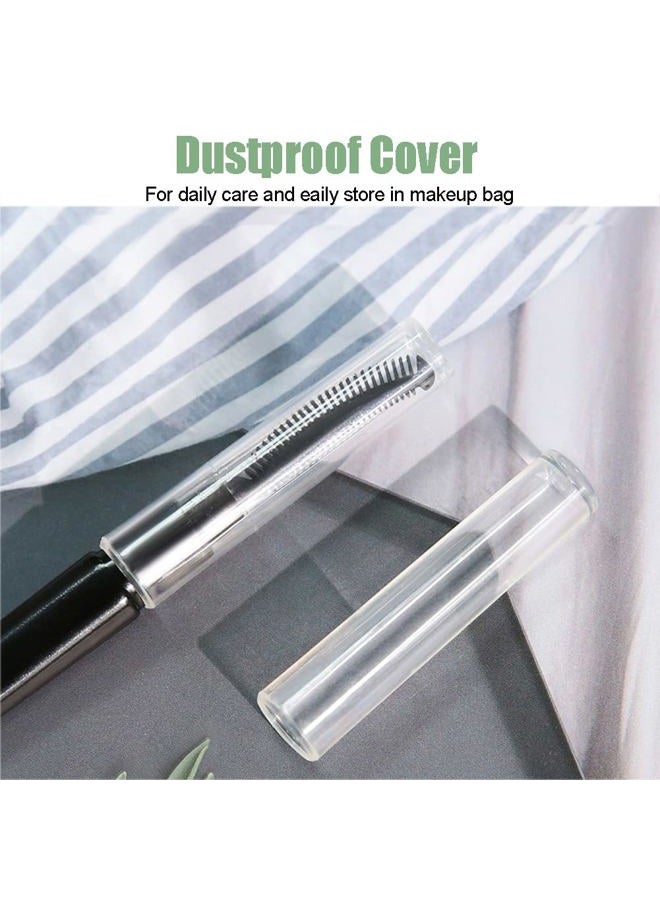 BYVUTE Eyelash Comb, Lashes Brush Separator Mascara Brush Eyelashes Definer Lash Separating Cosmetic Tool Silicone Comb, With Dust Cover, 3 Pcs, Black (3 Black) - Image 3