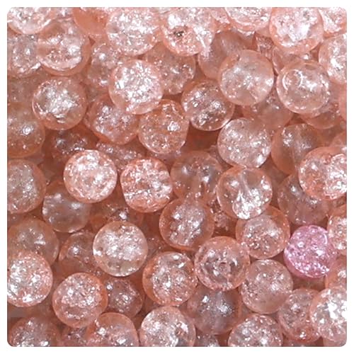 Ambitieux 650+ Pcs Crackle Glass Beads for Jewelry Making | 8mm Assorted Color Round Glass Beads for Bracelet, Necklace, Anklet & DIY Craft | Bulk Bead Kit for Selling & Handmade Business (Ivory) - Image 2