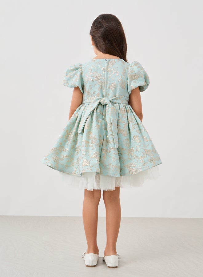 Styli Floral Brocade Party Dress  - Image 4