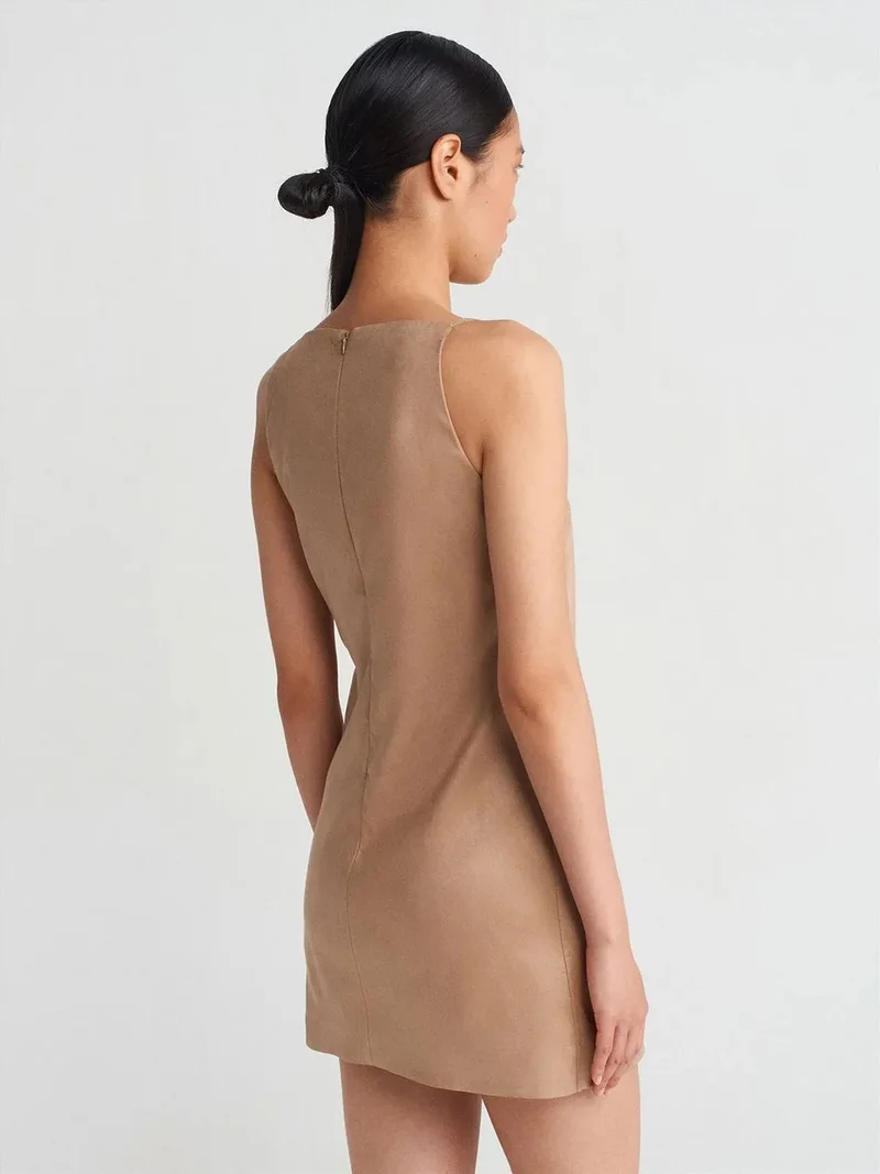 ديلفين DILVIN Sleeveless Mini Dress With Zipper